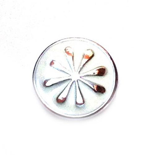 Chunks Buttons Druckknöpfe Click Button für Lederarmband Chunk Edelstahl Armband Blume filigran