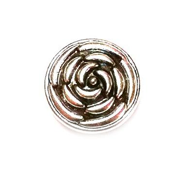 Chunks Buttons Druckknöpfe Click Button für Lederarmband Chunk Edelstahl Armband Rose Blüte