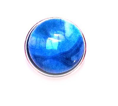 Chunks Buttons Druckknöpfe Click Button für Lederarmband Chunk Edelstahl Armband blau Marmor Optik