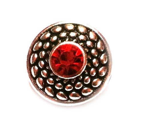 Chunks Buttons Druckknöpfe Click Button für Lederarmband Chunk Edelstahl Armband Ornament Stein rot