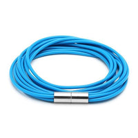 Load image into Gallery viewer, Silikonarmbänder Farben Schnüre Armband Silikon fünffach mehrlagig Magnetverschluss unisex
