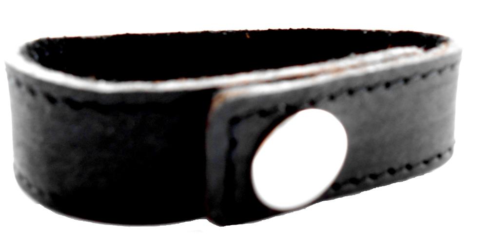 Lederarmband schwarz schmal Lederarmbänder Druckknopf Armband unisex nickelfrei Verschluss