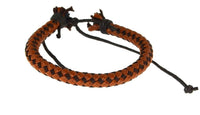 Load image into Gallery viewer, Leder Armband Schnur rund glatt geflochten verstellbar
