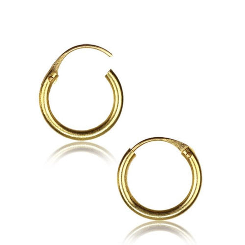 Brass Ohrringe Creolen antik golden Hoops zwei Größen