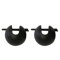 Load image into Gallery viewer, Holzcreolen, Hart-Holz, ca. 1,1 cm Ø, schwarz, Ohrringe
