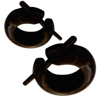 Cargar imagen en el visor de la galería, Kokosnuss kleine Creolen Holz Ohrringe Pin Stick 15mm
