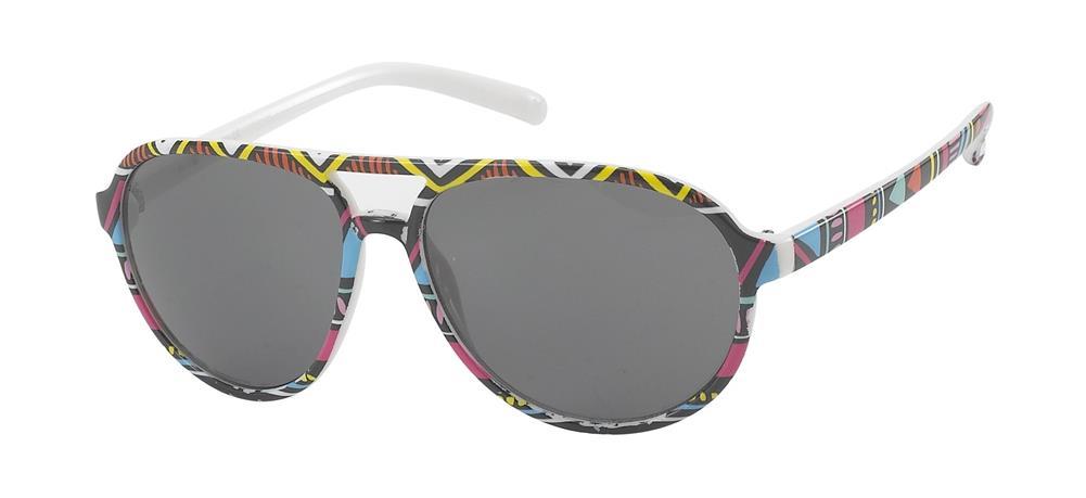 Sonnenbrille Damen Designer Brille getönt 400UV Pop Art Muster Pilotenbrille