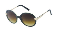 Load image into Gallery viewer, Sonnenbrille Damen rund dick Vintage Glamour getönt 400UV Metallbügel zweifarbig John Lennon
