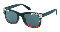 Load image into Gallery viewer, Sonnenbrille Damen 400 UV Nerdbrille  getönt Rosenornamente Vintage
