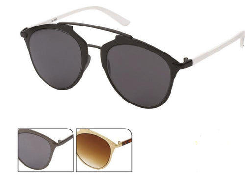 Sonnenbrille Retro Zwickerform 400 UV Metallrahmen Doppelsteg getönt Panto