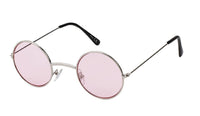 Load image into Gallery viewer, Sonnenbrille Round Lennon-Style 400 UV Metall getönt langer Steg rot rosa lila
