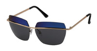 Load image into Gallery viewer, Sonnenbrille Pilotenbrille 400 UV kantig frameless Steg durchgehend zweifarbig Designer
