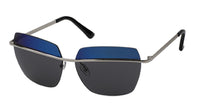 Load image into Gallery viewer, Sonnenbrille Pilotenbrille 400 UV kantig frameless Steg durchgehend zweifarbig Designer
