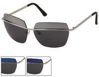 Load image into Gallery viewer, Sonnenbrille Pilotenbrille 400 UV kantig frameless Steg durchgehend zweifarbig Designer
