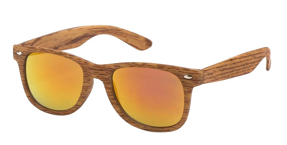 Sonnenbrille Holzmuster Nerd Panto 400 UV verschiedene Formen und Farben