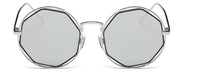 Load image into Gallery viewer, Sonnenbrille Round Resin Glasses Achteck Rand 400 UV Metall
