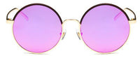 Load image into Gallery viewer, Sonnenbrille Round Glasses 400 UV Metallrahmen metallic verspiegelt

