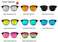 Cargar imagen en el visor de la galería, Trend Sonnenbrille Korea 400 UV verspiegelt Halbrahmen
