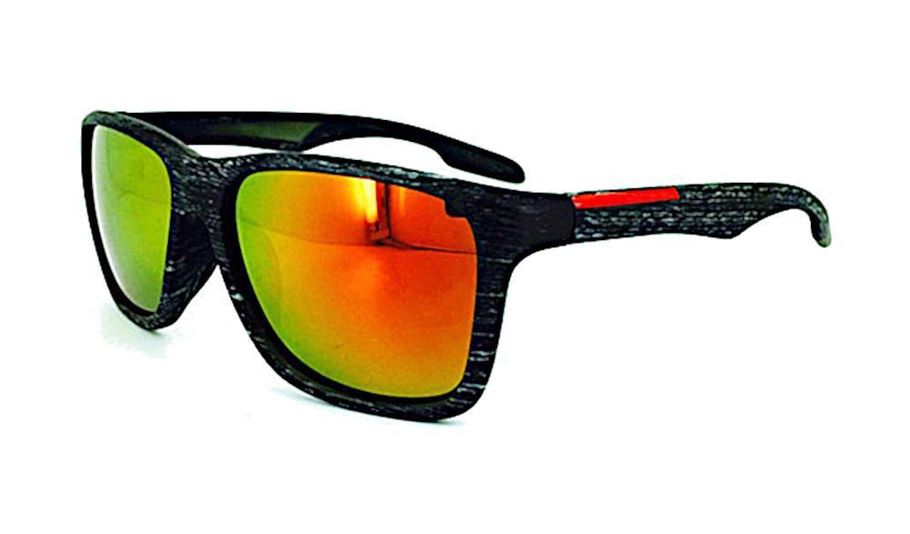 Sport Sonnenbrille Nerd 400 UV polarisiert Holz Optik