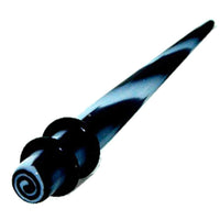 Load image into Gallery viewer, Spirale Piercing Expander Dehnungsstab Straight Dehnstab Unisex Tunnel Plug Ohrstecker schwarz weiß

