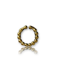 Cargar imagen en el visor de la galería, Septum Fake Piercing Nasenringe Perlenkette Messing antik goldfarben exotisch
