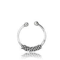 Load image into Gallery viewer, Fake Septum Piercing Nasenring Silber filigran 0.8mm
