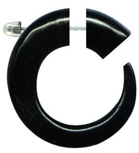 Cargar imagen en el visor de la galería, Buffalo Horn Fake Piercing, schwarze Klaue, 6mm Durchmesser, Schraubverschluss, Ohrstecker, Ohrring, Ohrhänger

