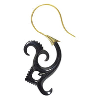 Cargar imagen en el visor de la galería, Fake Horn Piercing Hook Ohrring Brass Zacken Fishtail
