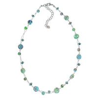 Load image into Gallery viewer, Türkis/bunte Damen-Halskette aus Muranoglas, ca.42-48 cm verstellbar
