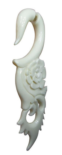 Load image into Gallery viewer, Fake Ohr Piercing Bone Knochen Edelstahl weiß Spirale Blume Drache griechisch
