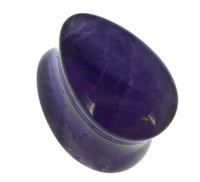 Cargar imagen en el visor de la galería, Amethyst Stein Flesh Plug Träne double flared lila
