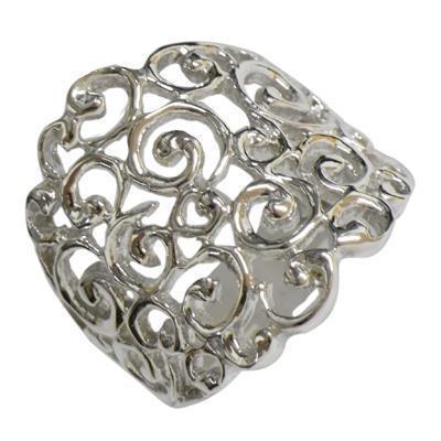 Silberring filigran Ornamente Muster glänzend Ring 925er Sterling Silber Damen Schmuck Ringe