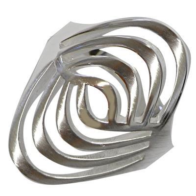 Silberring Bögen Kreise groß Ring aus 925er Sterling Silber Damen Designer Schmuck Ringe
