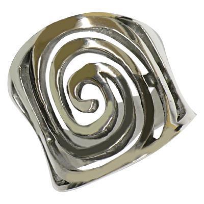 Silberring Spirale glänzend Ring 925er Sterling Silber Damen Designer Schmuck Ringe