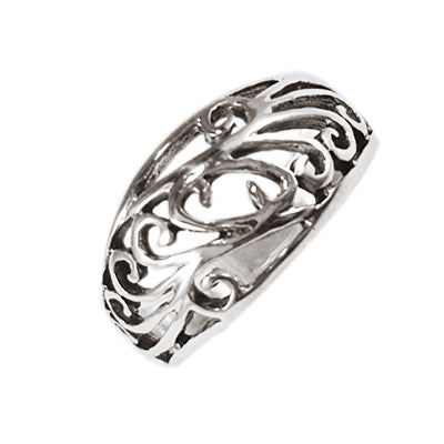 Silberring Spiralmuster oval filigran Ring 925er Sterling Silber Damen Schmuck Ringe