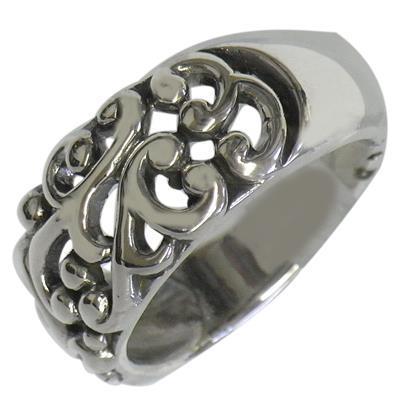 Silberring Schnörkel dunkel oxidiert Ring 925er Sterling Silber Damen Silberschmuck Schmuck