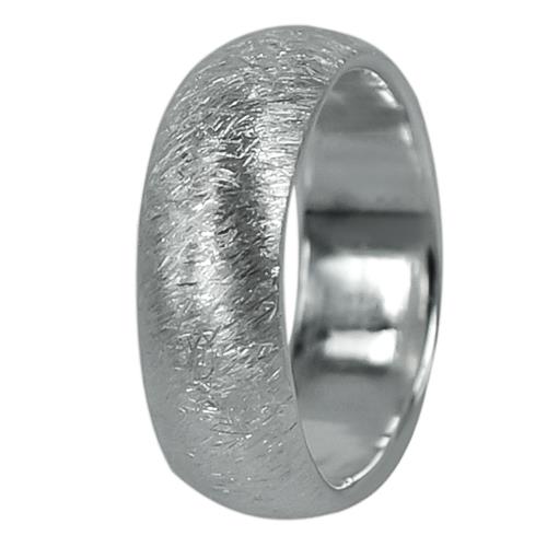 Silberring breit gebürstet Textur rundlich Ringe Ring 925er Sterling Silber Damen Schmuck