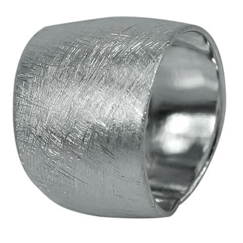 Silberring offen verstellbar rundlich rau Ringe Ring 925er Sterling Silber Damen Schmuck