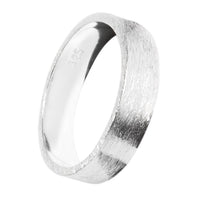 Load image into Gallery viewer, Bandring gerade 5mm breit gebürstet 925 Sterling Silber
