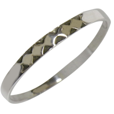 Silberring schmal schlicht Oberseite dunkel oxidiert Ring 925er Sterling Silber Damen Ringe