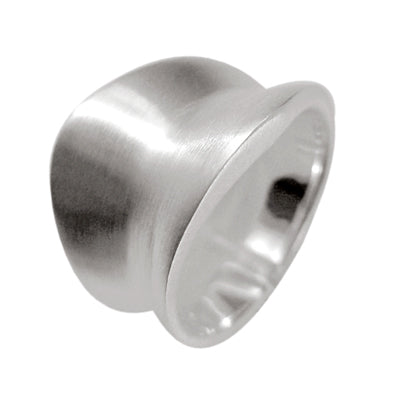 Silberring massiv asymmetrisch poliert Ring 925er Sterling Silber Ringschmuck Damen Ringe