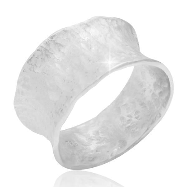 Silberringe breit gehämmert gewölbt 925er Sterling Silber Ring Ringe Damen