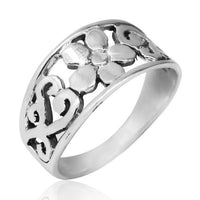 Load image into Gallery viewer, Silberring Blume spiralig 925er Sterling Silber Ring
