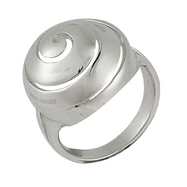 Silberring Halbkugel Spirale glänzend 925er Sterling Silber Designer Ringe Schmuck