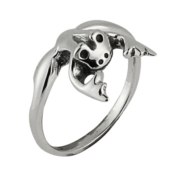 Silberring Frosch glänzend 14 mm 925er Sterling Silber Designer Ringe Schmuck