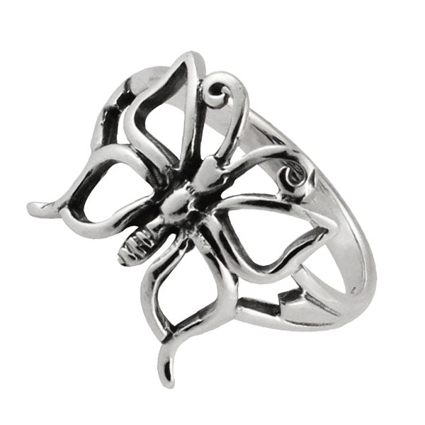 Silberring Schmetterling filigran oxidiert 925er Sterling Silber Designer Ringe Schmuck