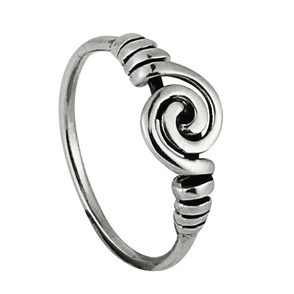 Silberring gewickelt Spirale dunkel 925er Sterling Silber Designer Ringe Schmuck
