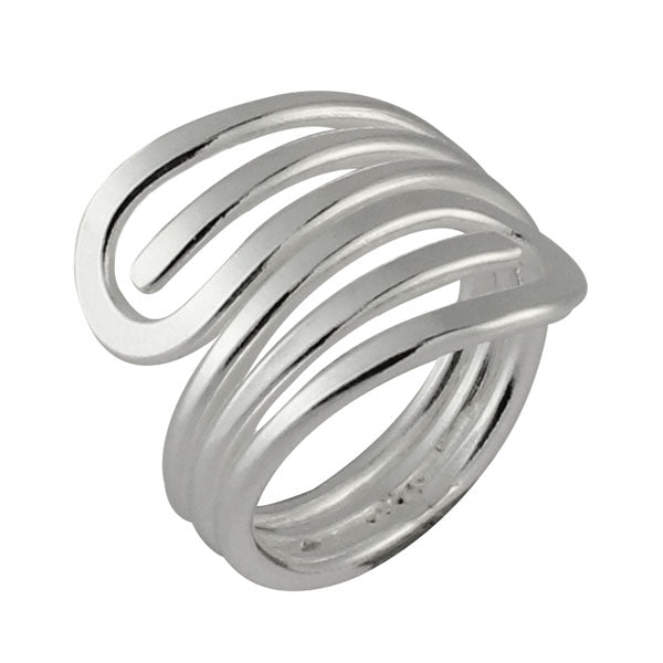 Silberring Band abgerundet glänzend 925er Sterling Silber Designer Ringe Schmuck