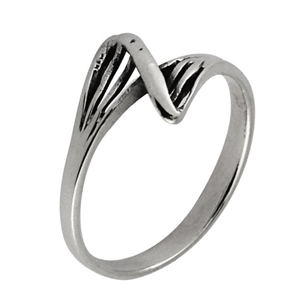 Silberring Linien dünn Knick Zacken 925er Sterling Silber Designer Ringe Schmuck