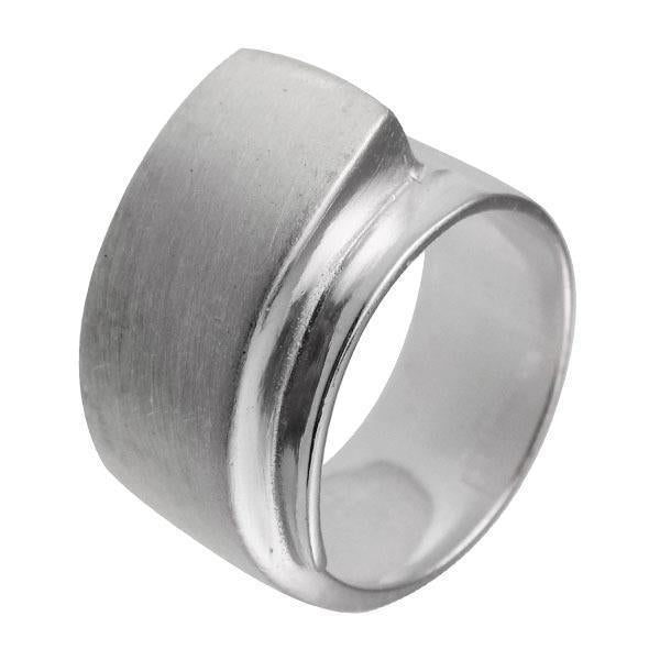 Silberring 925er Sterling Silber Designer Ringe Schmuck glänzend poliert matt Spirale